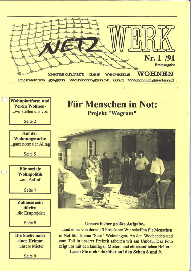 Kopie der ersten Vereinszeitung "Netzwerk"